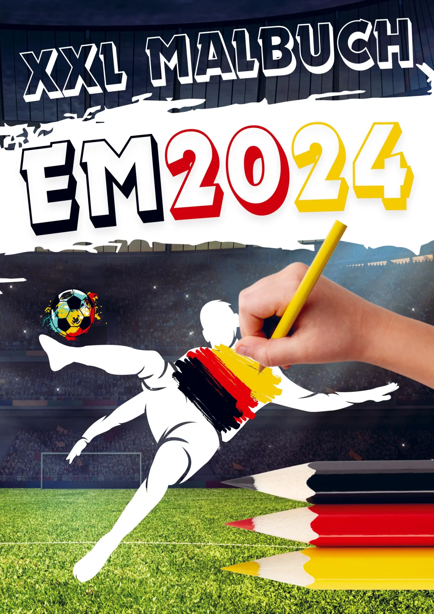 Cover: 9789403740331 | XXL Malbuch zur Fußball EM 2024: Kinder Malbuch Fußball...