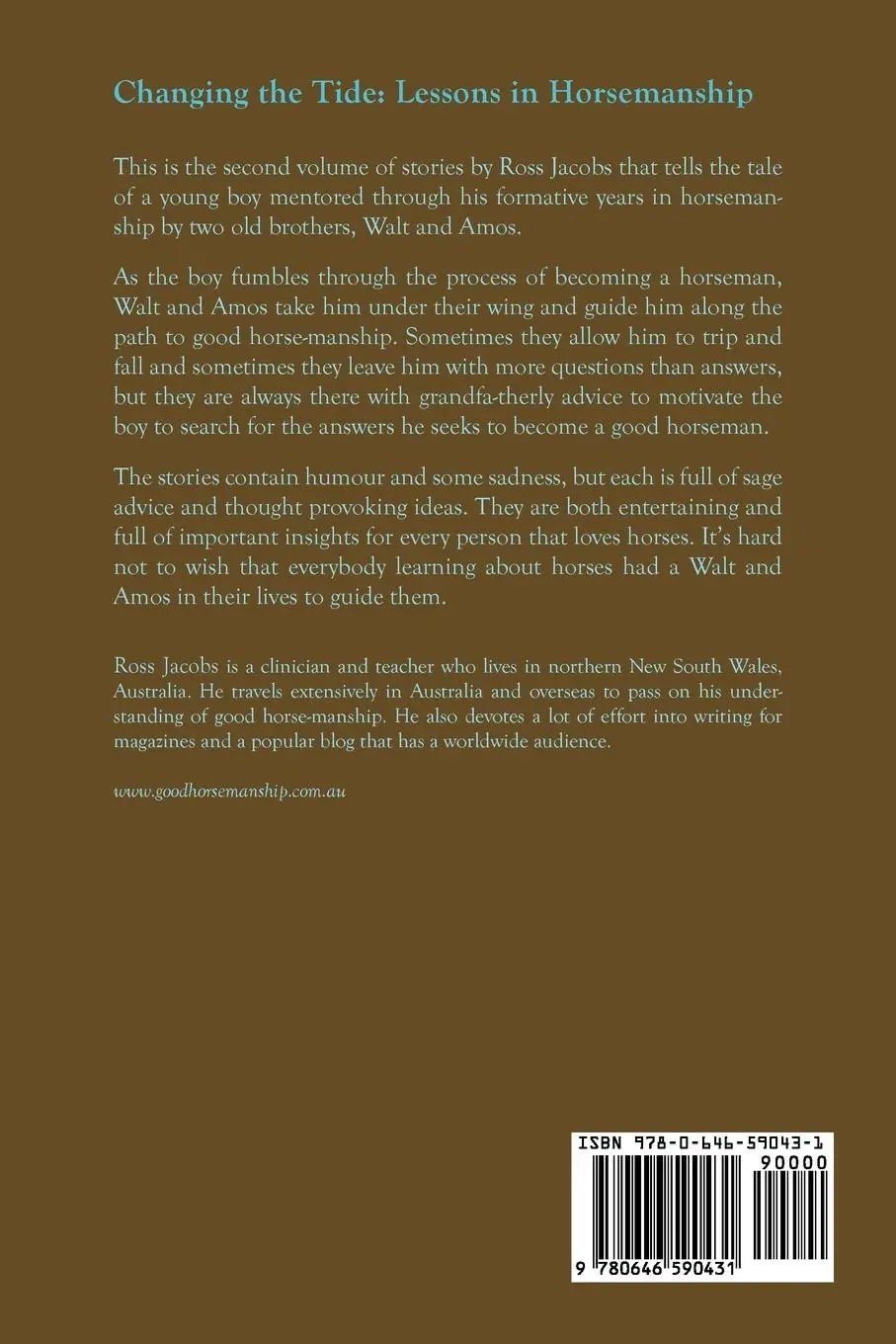 Rückseite: 9780646590431 | Changing The Tide | Lessons In Horsemanship | Ross Jacobs | Buch