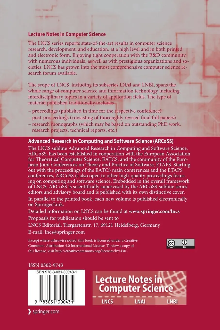 Rückseite: 9783031300431 | Programming Languages and Systems | Thomas Wies | Taschenbuch | xii