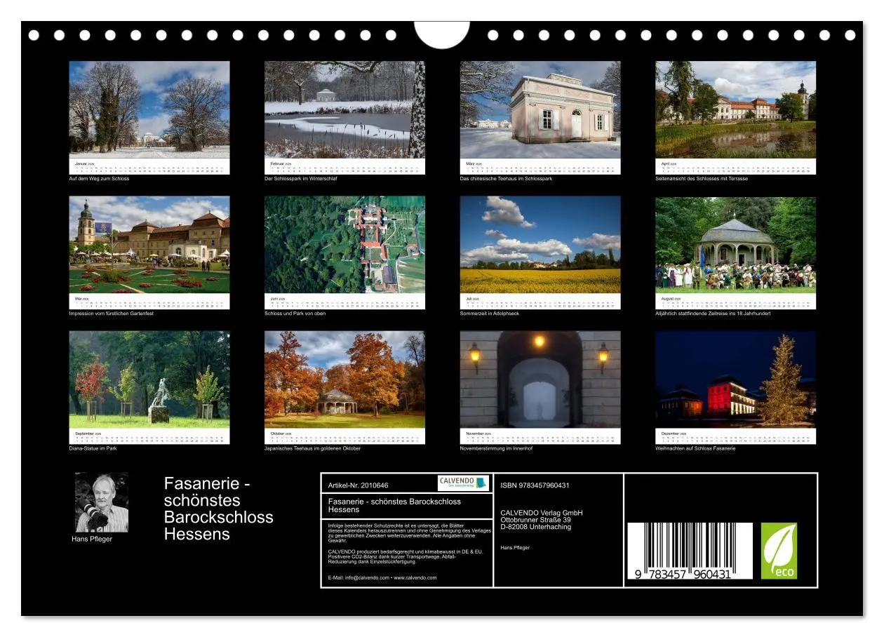 Bild: 9783457960431 | Fasanerie - schönstes Barockschloss Hessens (Wandkalender 2026 DIN...