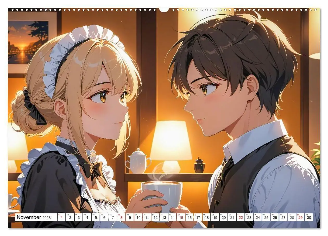 Bild: 9783516670431 | Manga Café Träume - Kawaii Anime-Kalender voller süßer Momente...