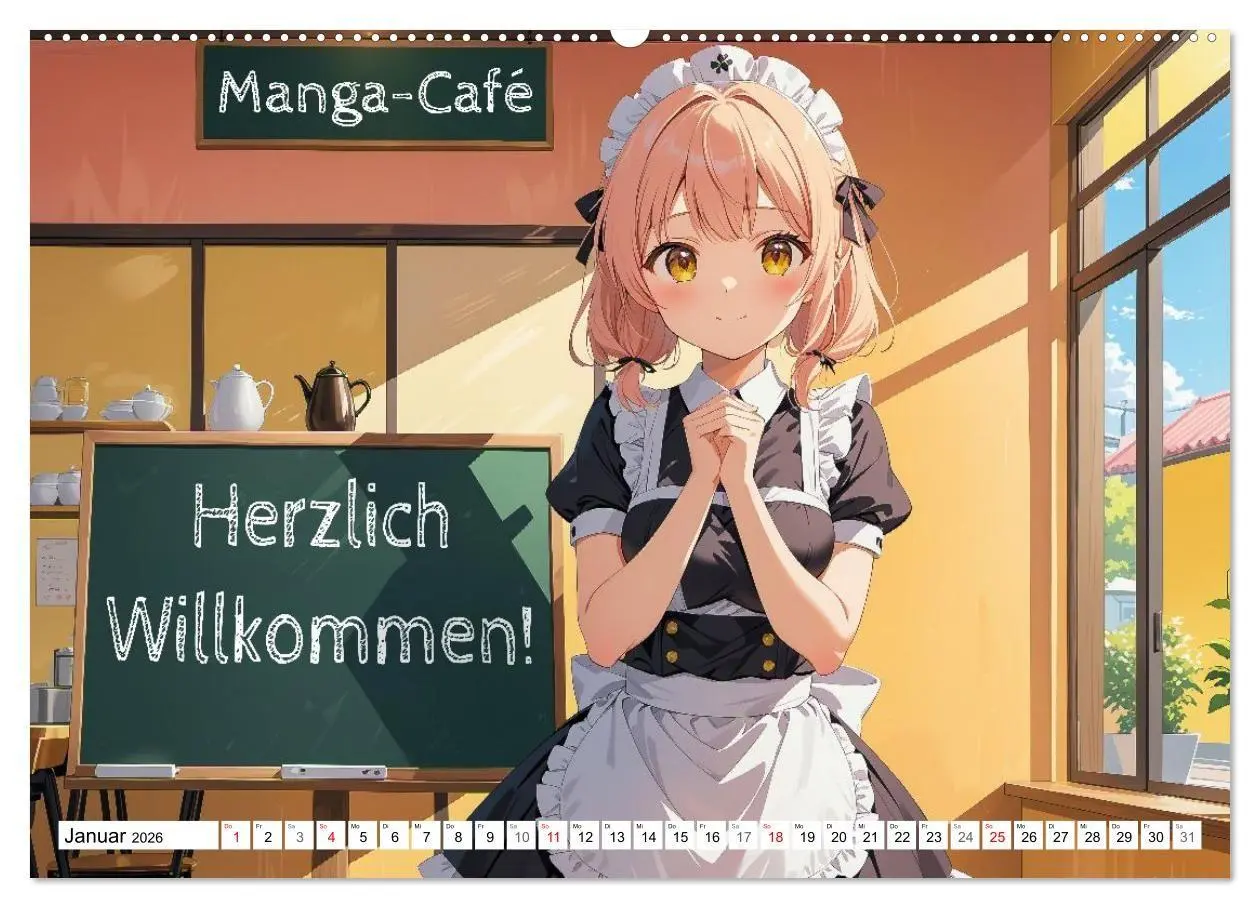 Bild: 9783516670431 | Manga Café Träume - Kawaii Anime-Kalender voller süßer Momente...