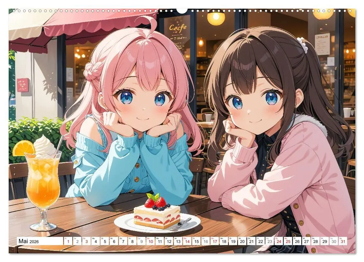 Bild: 9783516670431 | Manga Café Träume - Kawaii Anime-Kalender voller süßer Momente...