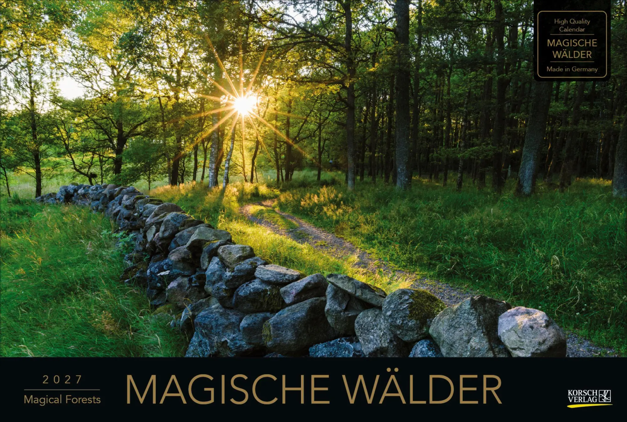 Cover: 9783819300431 | Magische Wälder 2027 | Verlag Korsch | Kalender | 14 S. | Deutsch