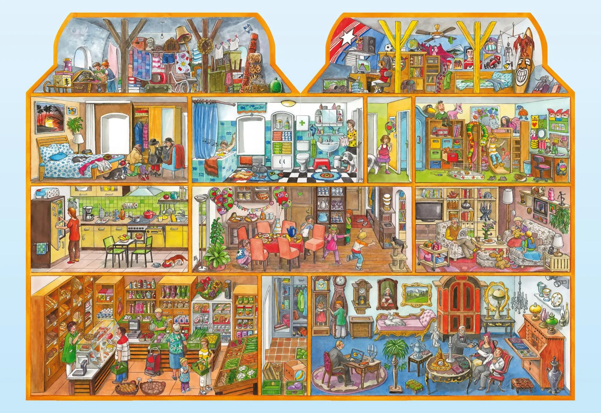 Bild: 9783849930431 | Mein Haus Wimmelbuch | Mit Rätselspaß I Ab 3 Jahren | Anne Suess