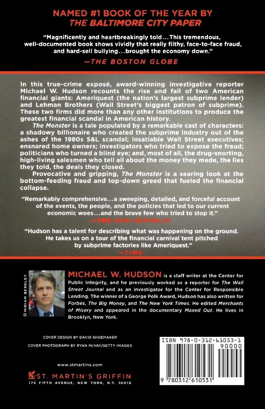 Rückseite: 9780312610531 | Monster | Michael W. Hudson (u. a.) | Taschenbuch | Englisch | 2011