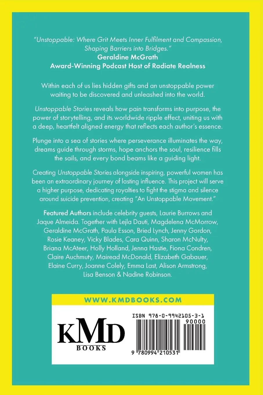 Rückseite: 9780994210531 | Unstoppable Stories | Taschenbuch | Englisch | 2024 | KMD Books