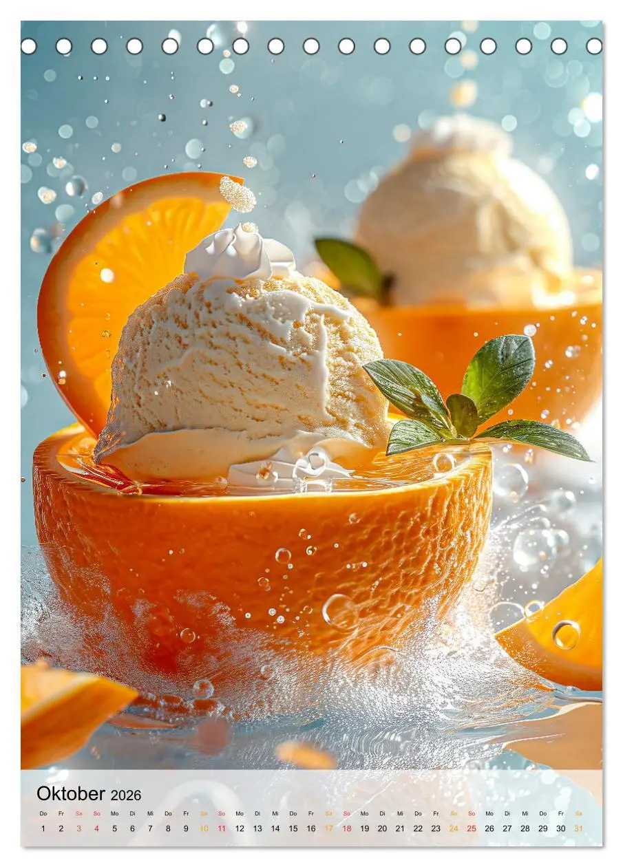 Bild: 9783516280531 | Eis - Raffinessen für Gourmets (Tischkalender 2026 DIN A5 hoch),...