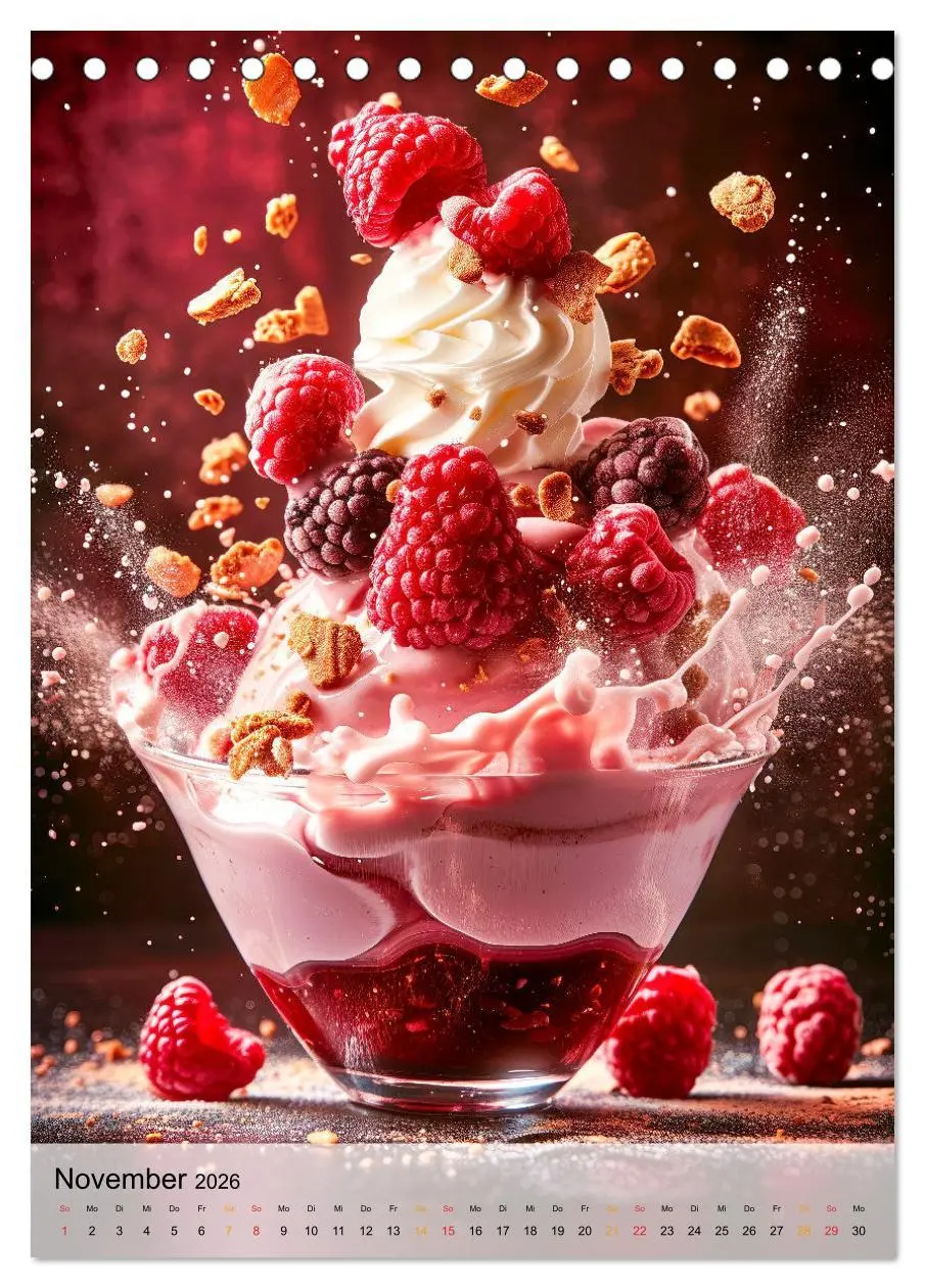 Bild: 9783516280531 | Eis - Raffinessen für Gourmets (Tischkalender 2026 DIN A5 hoch),...