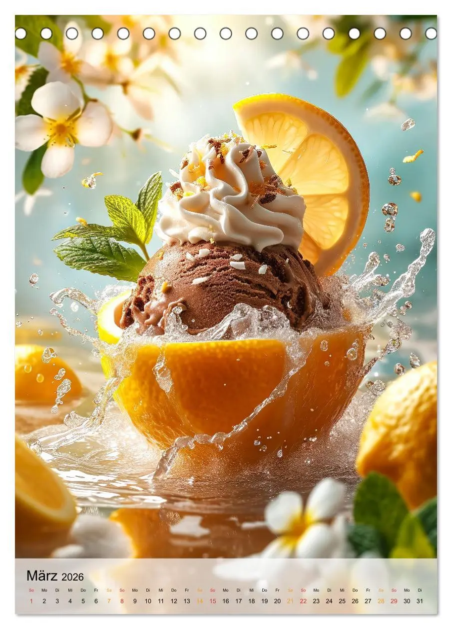 Bild: 9783516280531 | Eis - Raffinessen für Gourmets (Tischkalender 2026 DIN A5 hoch),...