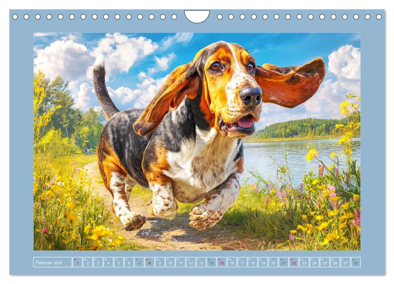 Bild: 9783516420531 | Schlappohren-Zauber. Fröhliche Bassets in bunten Momenten...