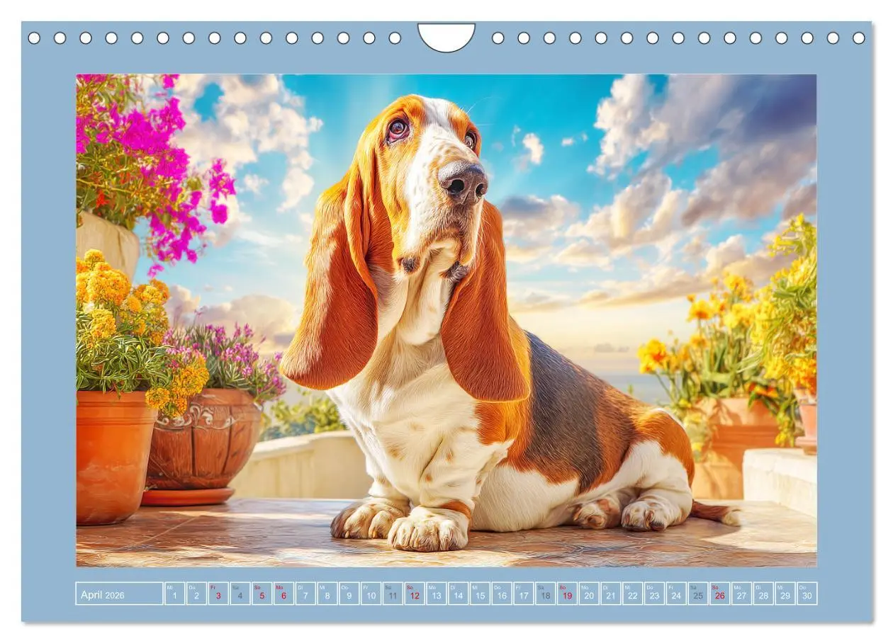 Bild: 9783516420531 | Schlappohren-Zauber. Fröhliche Bassets in bunten Momenten...