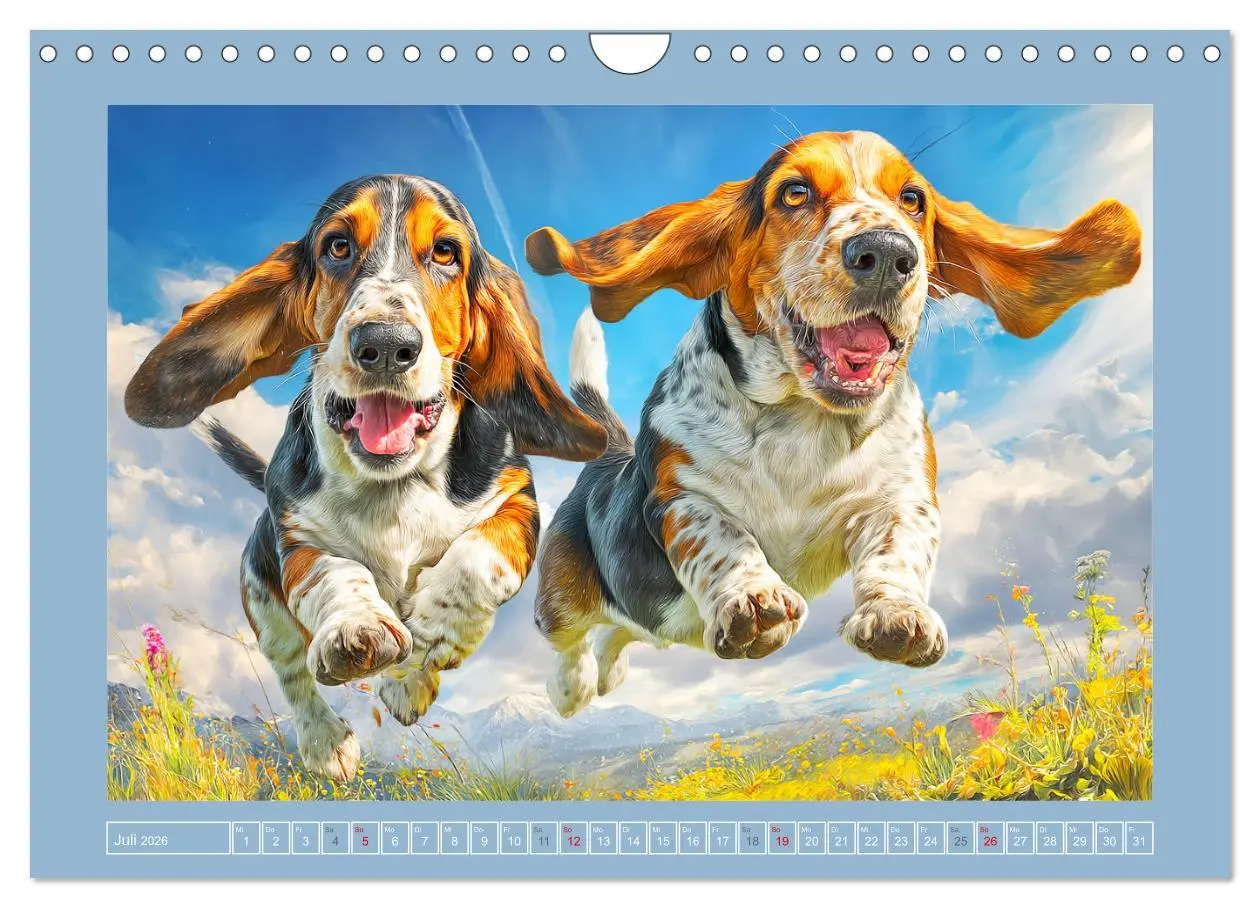 Bild: 9783516420531 | Schlappohren-Zauber. Fröhliche Bassets in bunten Momenten...