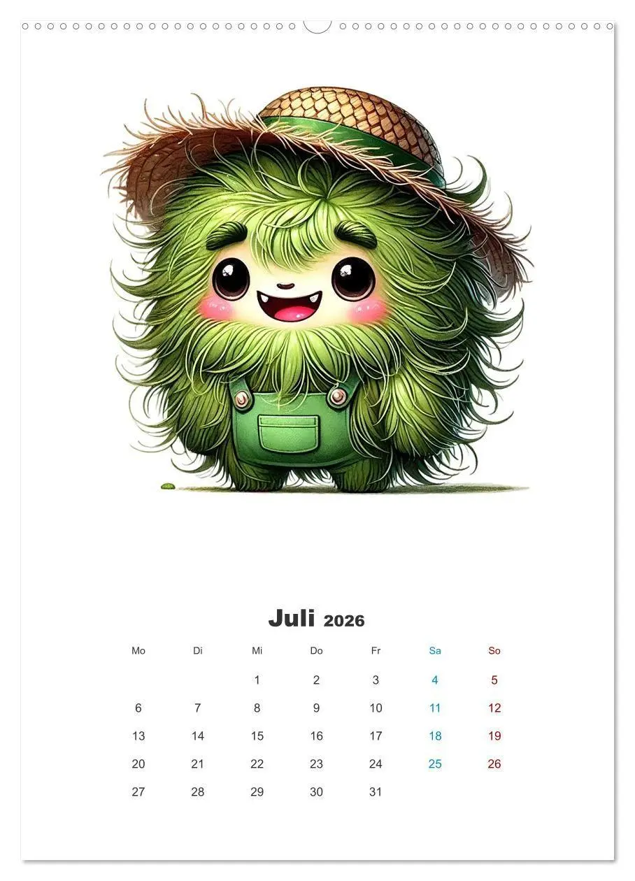 Bild: 9783516660531 | Kuschelmonsterzeit (hochwertiger Premium Wandkalender 2026 DIN A2...