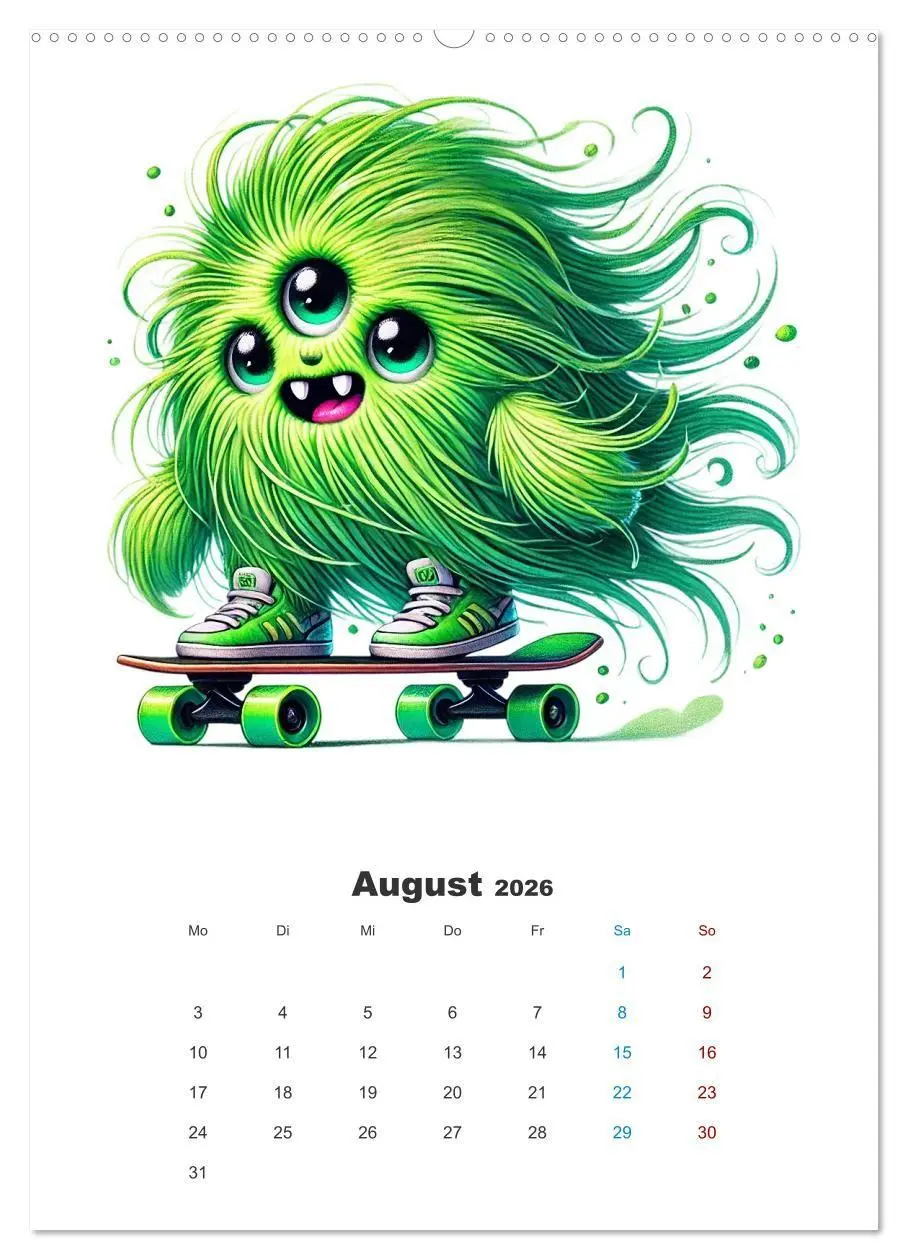 Bild: 9783516660531 | Kuschelmonsterzeit (hochwertiger Premium Wandkalender 2026 DIN A2...