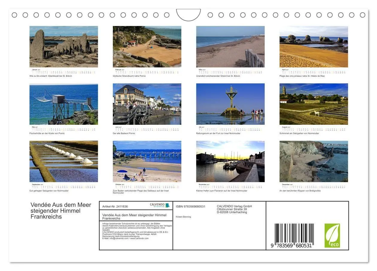 Bild: 9783569680531 | Vendée Aus dem Meer steigender Himmel Frankreichs (Wandkalender...