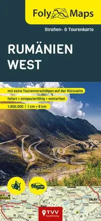 Cover: 9783965990531 | FolyMap Rumänien West | GmbH (u. a.) | (Land-)Karte | Deutsch | 2024
