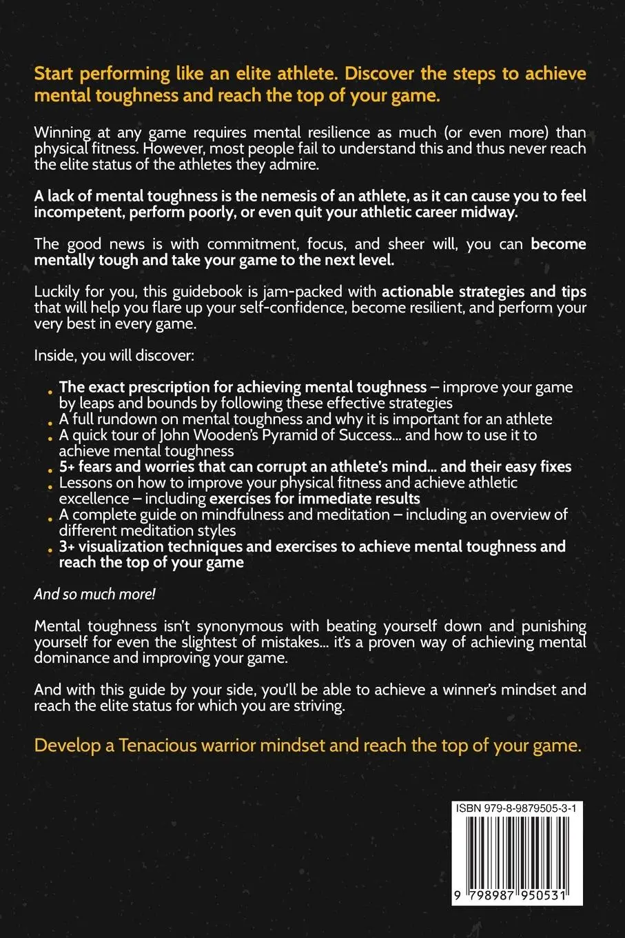 Rückseite: 9798987950531 | Tenacious - A Championship Mentality for Young Athletes | Mike Hogan