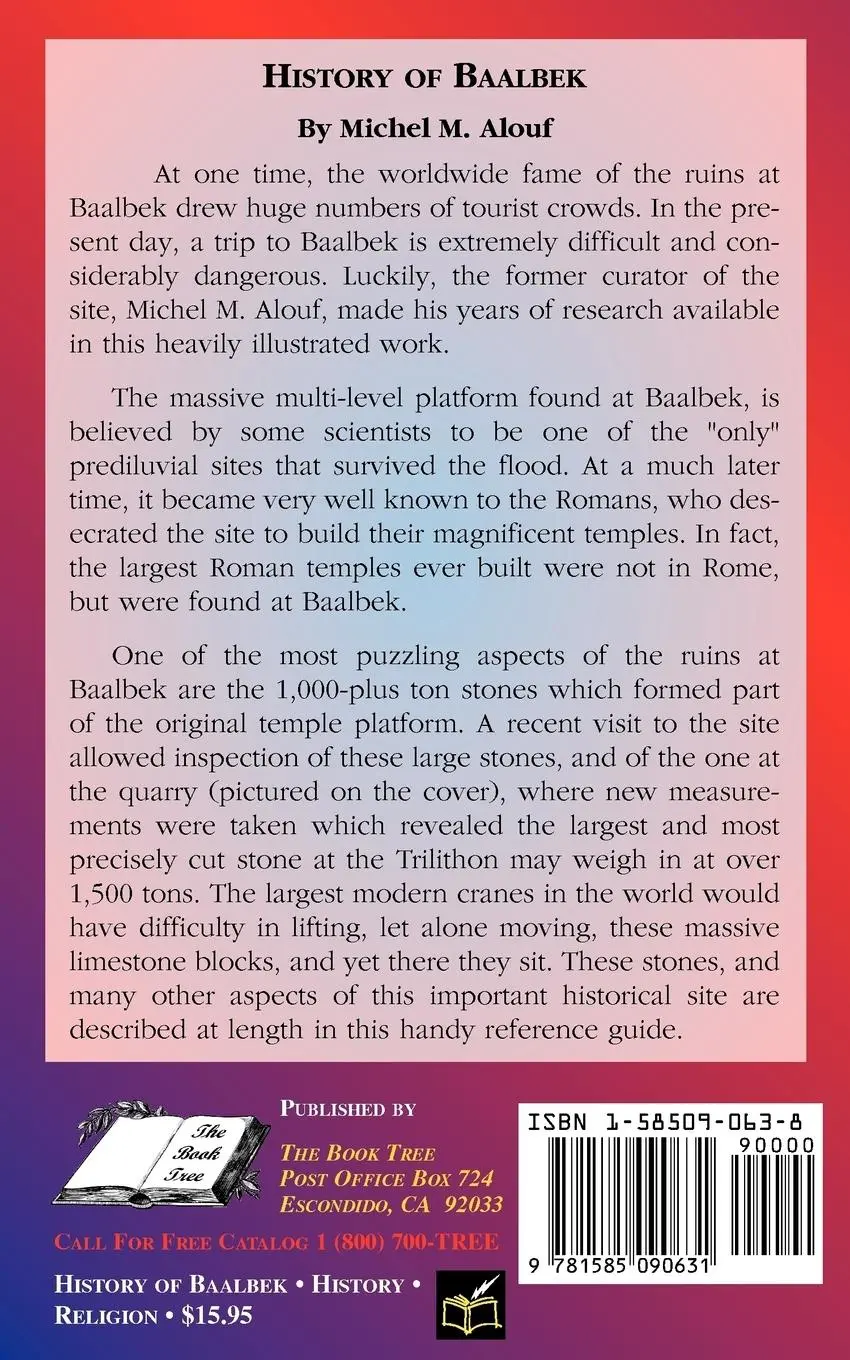Rückseite: 9781585090631 | History of Baalbek | Michel M. Alouf | Taschenbuch | Englisch | 1999