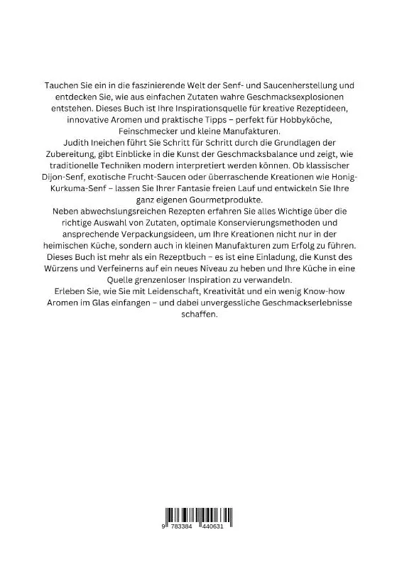 Rückseite: 9783384440631 | Aromen im Glas: Senf und Saucen neu gedacht | Judith Ineichen | Buch