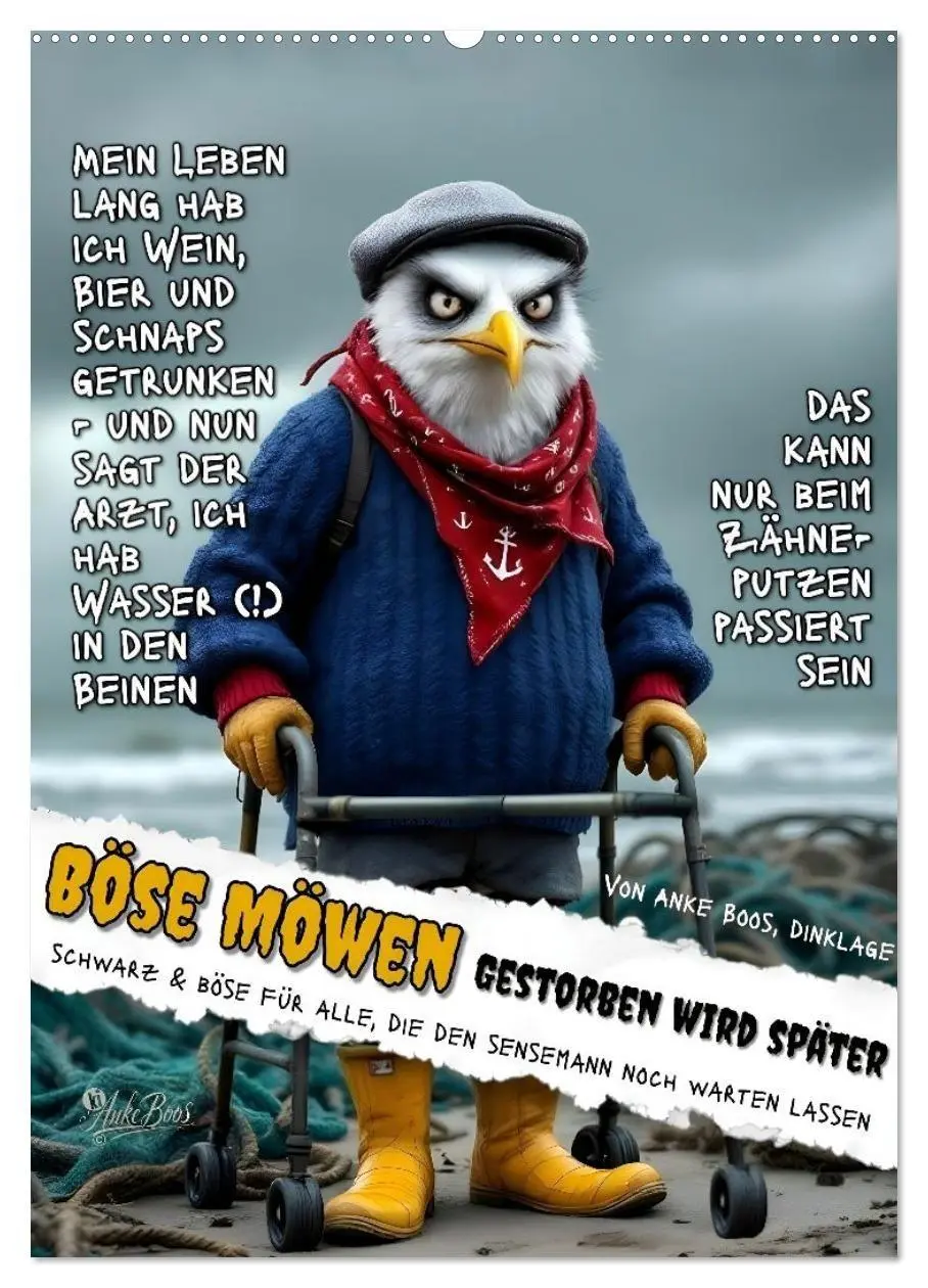 Cover: 9783594250631 | Böse Möwen - gestorben wird später (Wandkalender 2027 DIN A2 hoch),...