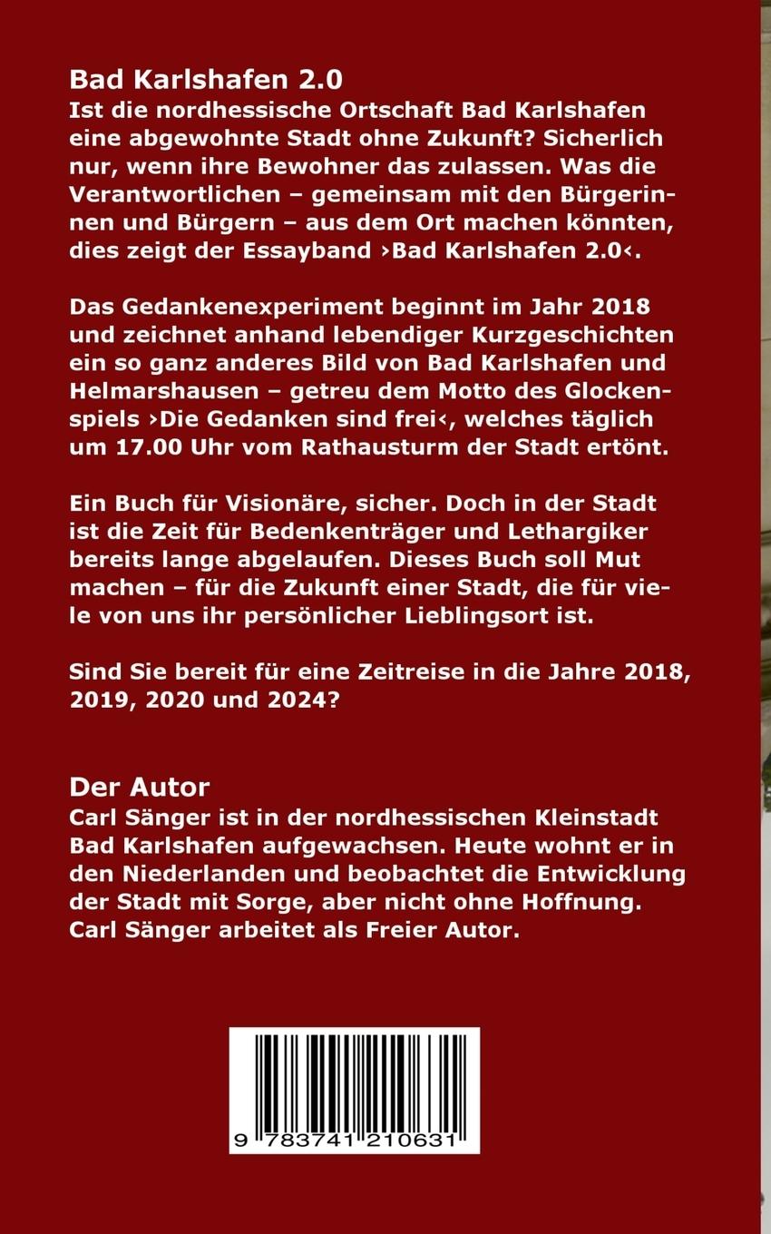 Rückseite: 9783741210631 | Bad Karlshafen 2.0 | Carl Sänger | Taschenbuch | 276 S. | Deutsch