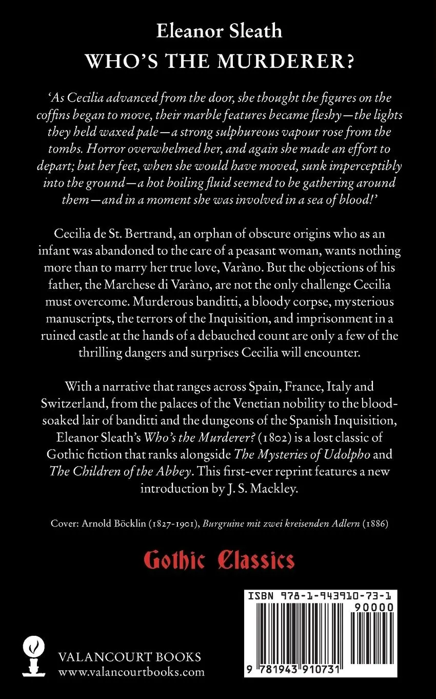 Rückseite: 9781943910731 | Who's the Murderer? or, The Mystery of the Forest | Eleanor Sleath