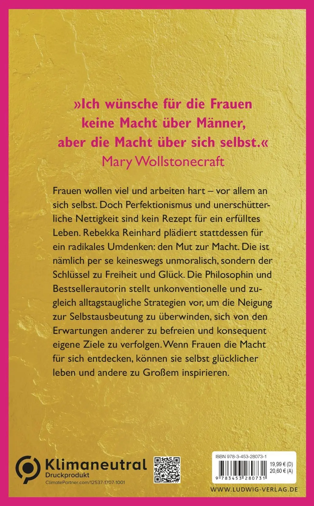 Bild: 9783453280731 | Kleine Philosophie der Macht (nur für Frauen) | Rebekka Reinhard