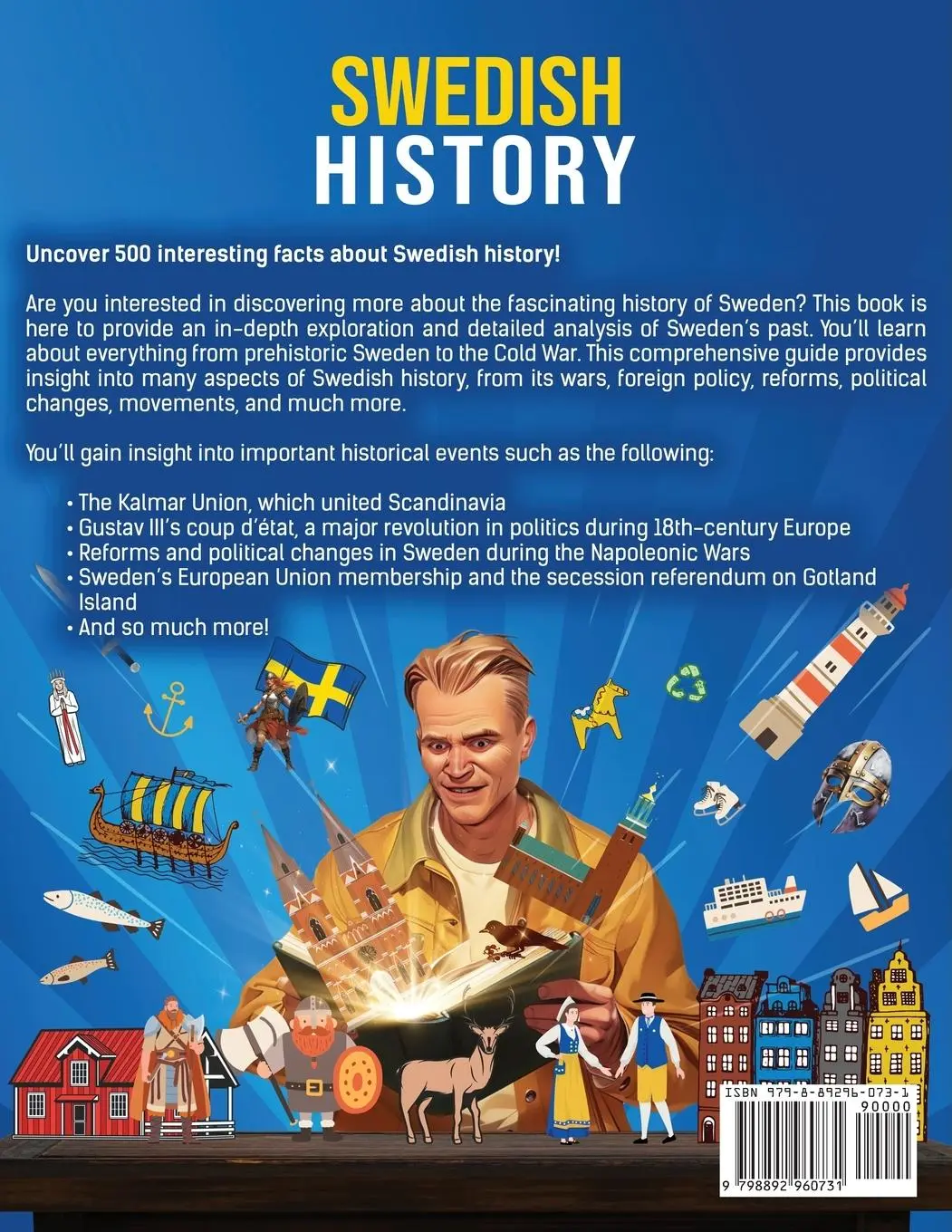 Rückseite: 9798892960731 | Swedish history | 500 Interesting Facts About Sweden | Publications