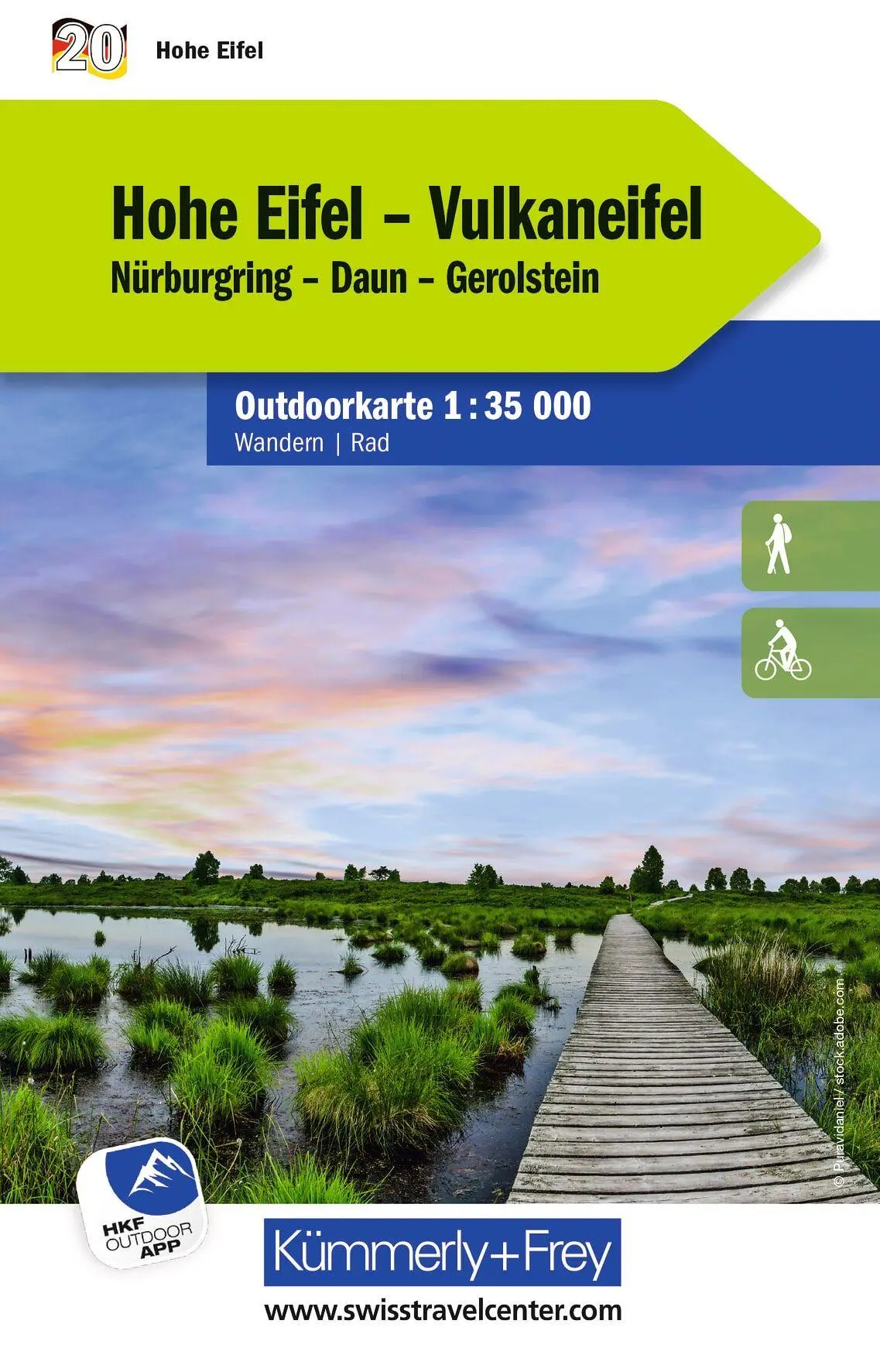 Cover: 9783259300831 | Kümmerly+Frey Outdoorkarte Deutschland 20 Hohe Eifel, Vulkaneifel...