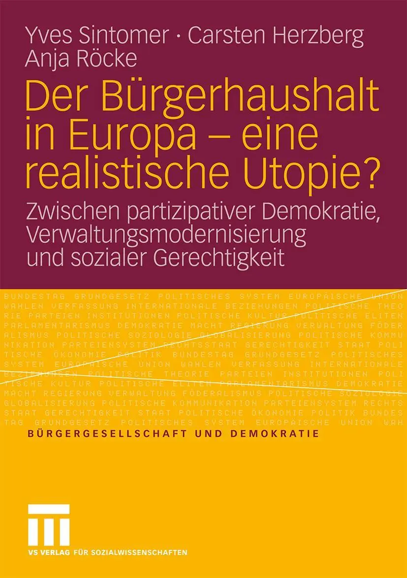 Cover: 9783531170831 | Der Bürgerhaushalt in Europa - eine realistische Utopie? | Taschenbuch