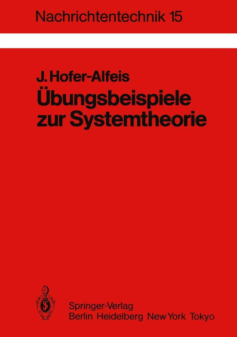Cover: 9783540150831 | Übungsbeispiele zur Systemtheorie | Josef Hofer-Alfeis | Taschenbuch