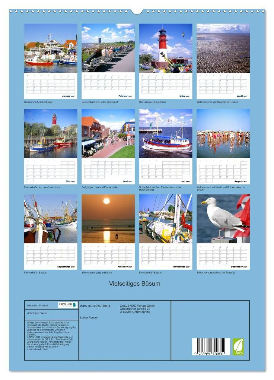 Bild: 9783569720831 | Vielseitiges Büsum (hochwertiger Premium Wandkalender 2027 DIN A2...