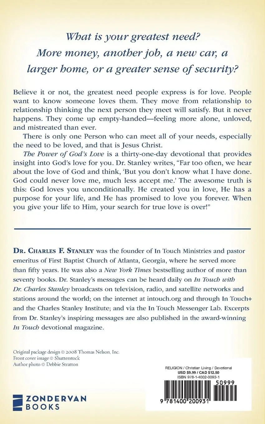 Rückseite: 9781400200931 | The Power of God's Love | Charles Stanley | Taschenbuch | Englisch