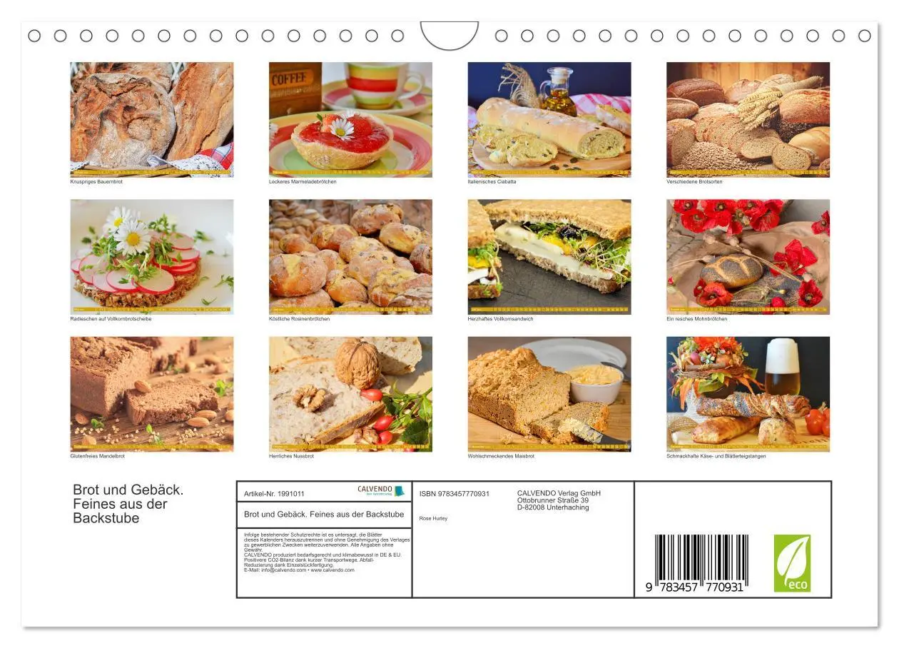 Bild: 9783457770931 | Brot und Gebäck. Feines aus der Backstube (Wandkalender 2026 DIN A4...