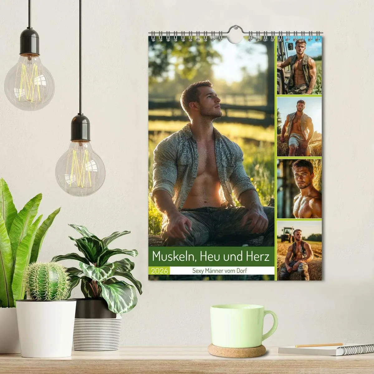 Bild: 9783516620931 | Muskeln, Heu und Herz - Sexy Männer vom Dorf (Wandkalender 2026 DIN...