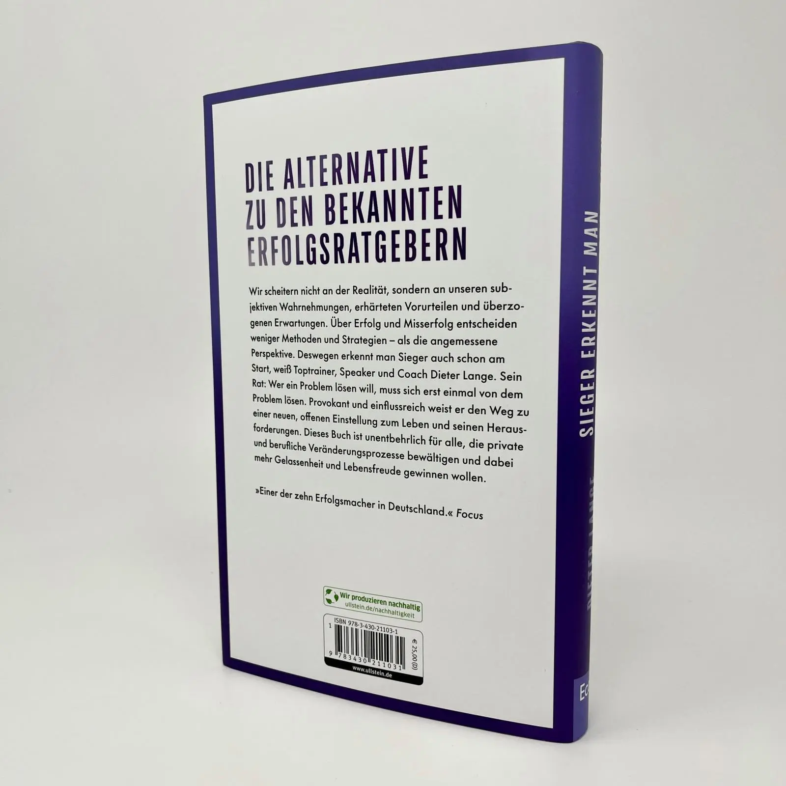 Bild: 9783430211031 | Sieger erkennt man am Start - Verlierer auch | Dieter Lange | Buch