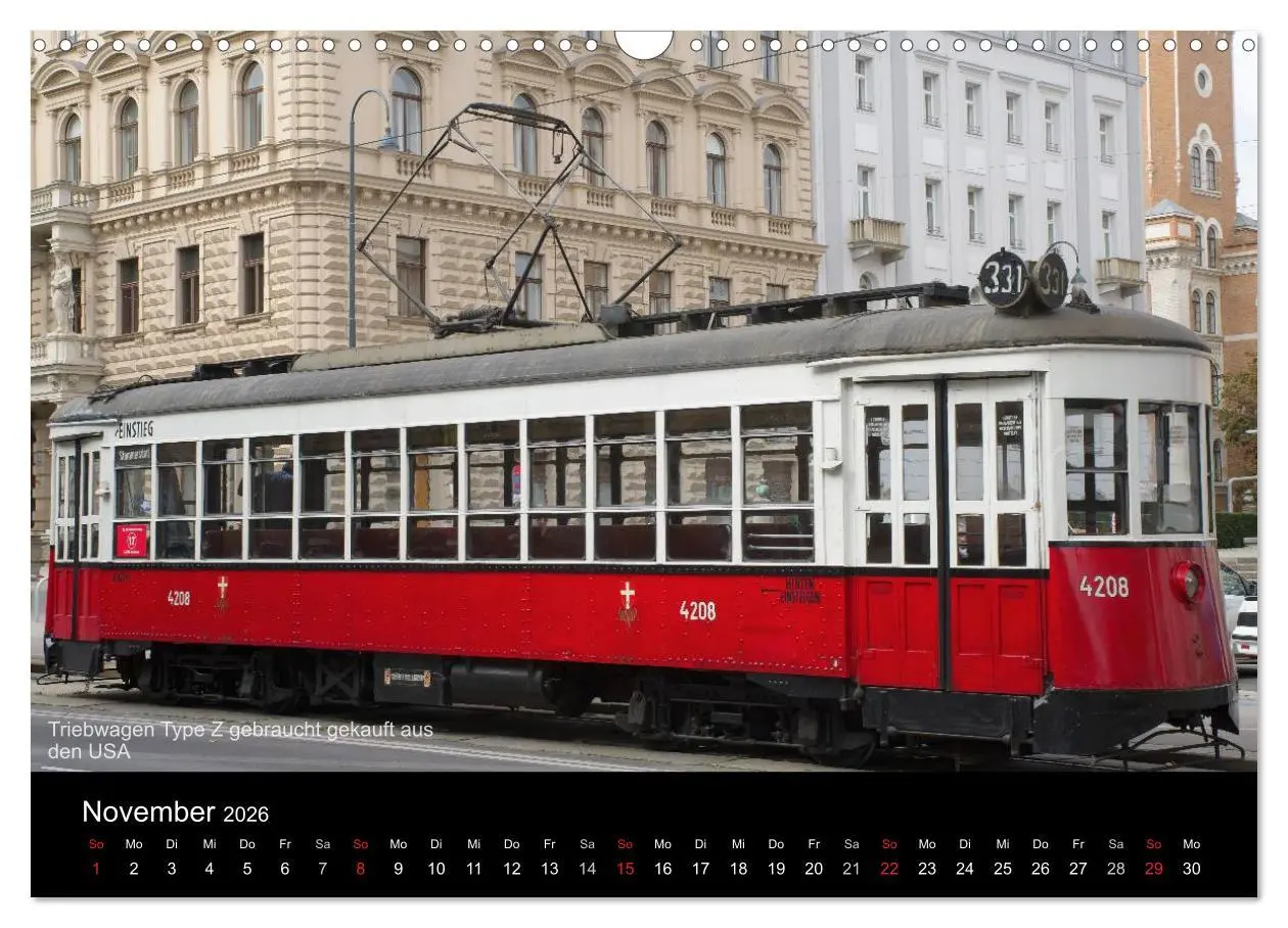 Bild: 9783457971031 | Historische Straßenbahnen in Wien (Wandkalender 2026 DIN A3 quer),...