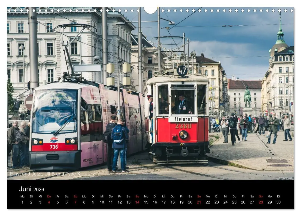 Bild: 9783457971031 | Historische Straßenbahnen in Wien (Wandkalender 2026 DIN A3 quer),...