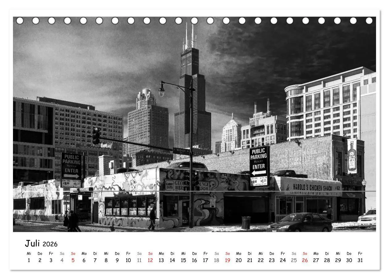 Bild: 9783516131031 | Chicago 2026 (Tischkalender 2026 DIN A5 quer), CALVENDO Monatskalender