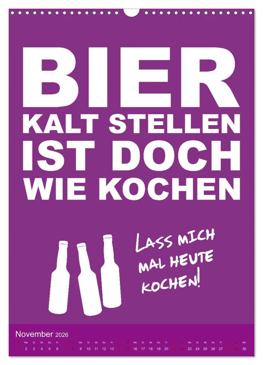 Bild: 9783516371031 | BIER Wandkalender -Trinken mit Stil (Wandkalender 2026 DIN A3...