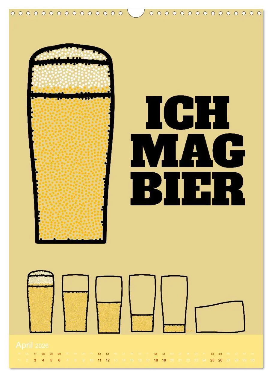 Bild: 9783516371031 | BIER Wandkalender -Trinken mit Stil (Wandkalender 2026 DIN A3...
