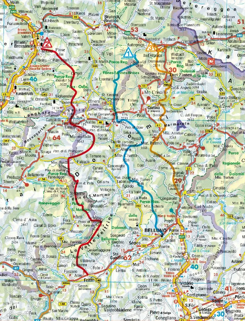 Bild: 9783763331031 | Dolomiten Höhenwege 1-3 | Alle Etappen mit GPS-Tracks | Hauleitner