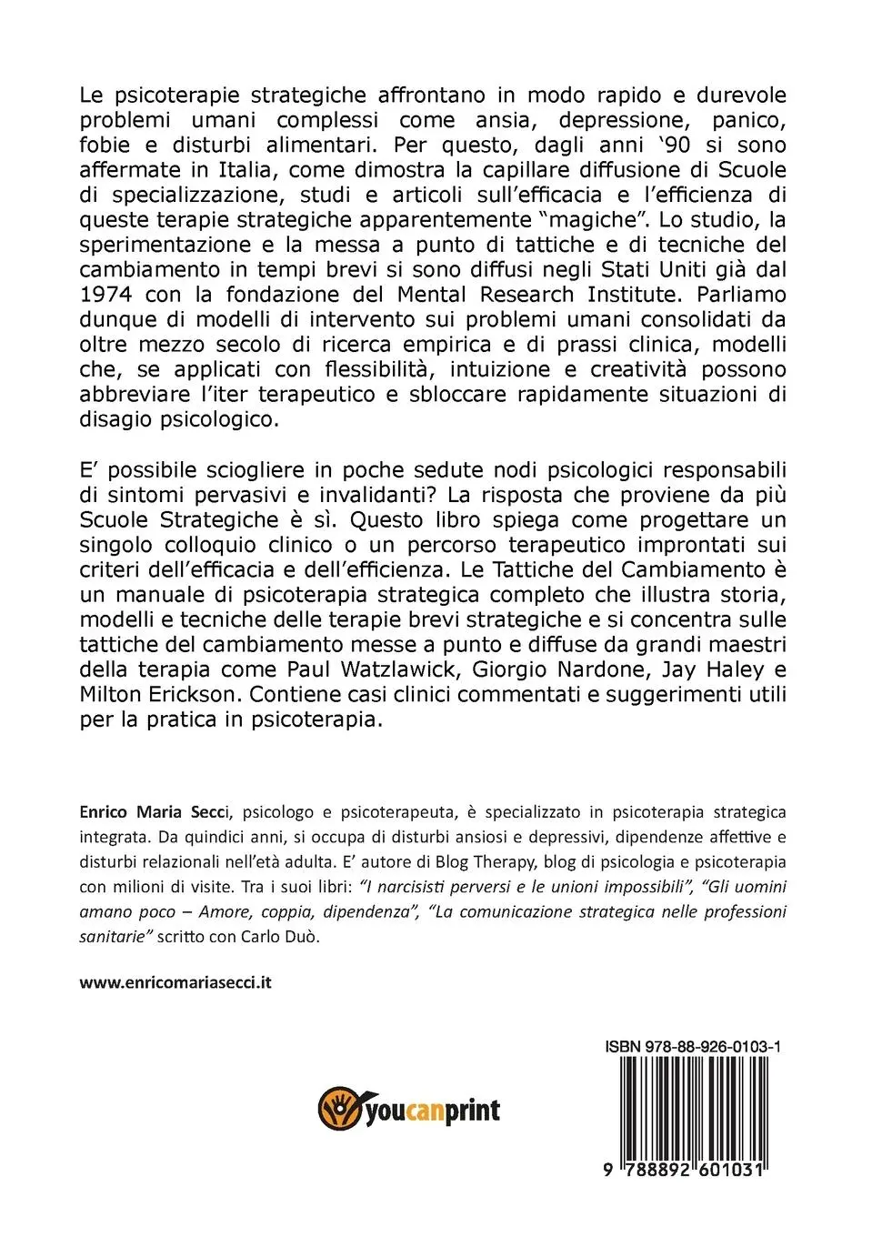 Rückseite: 9788892601031 | Le Tattiche del Cambiamento - Manuale di Psicoterapia Strategica