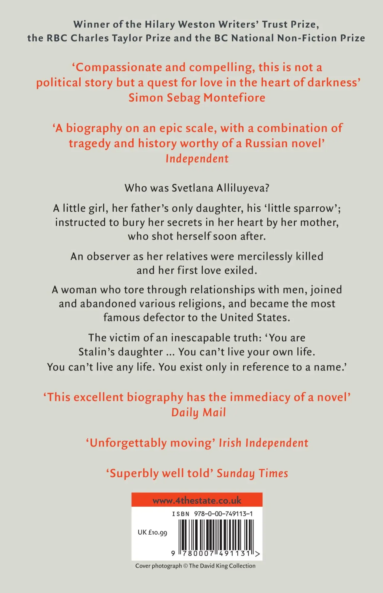 Rückseite: 9780007491131 | Stalin's Daughter | Rosemary Sullivan | Taschenbuch | 741 S. | 2016