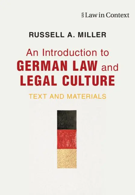 Cover: 9781107141131 | An Introduction to German Law and Legal Culture | Russell A. Miller