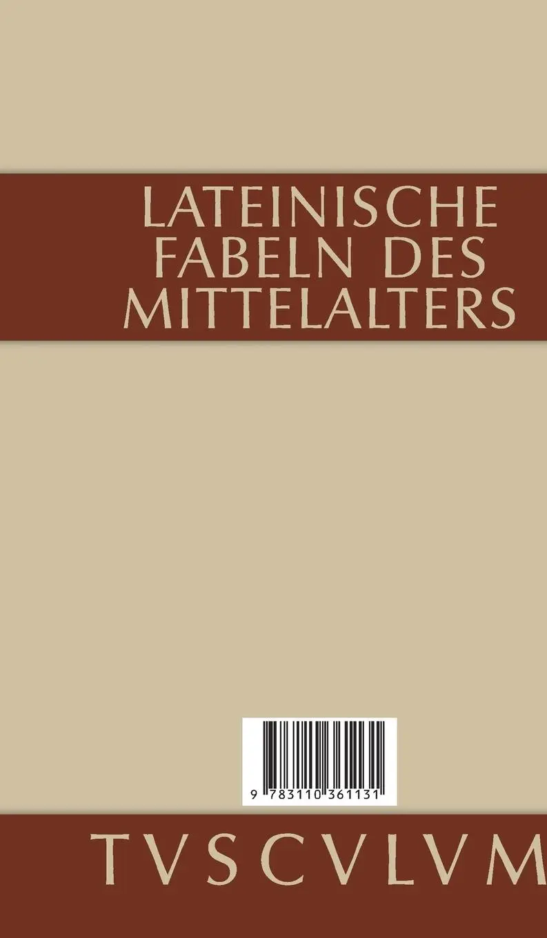 Rückseite: 9783110361131 | Lateinische Fabeln des Mittelalters | Lateinisch - deutsch | Schnur