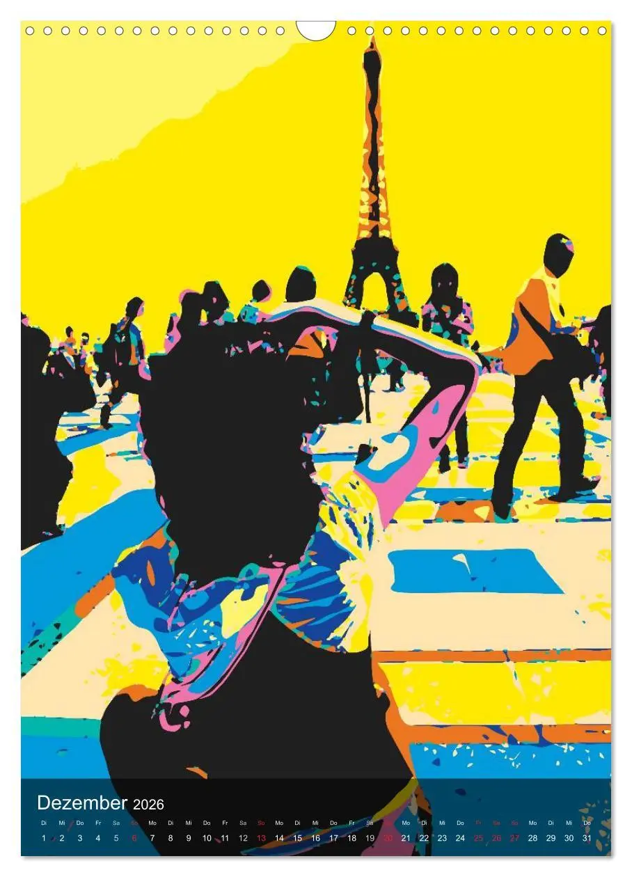 Bild: 9783516431131 | Paris pop-art (Wandkalender 2026 DIN A3 hoch), CALVENDO Monatskalender