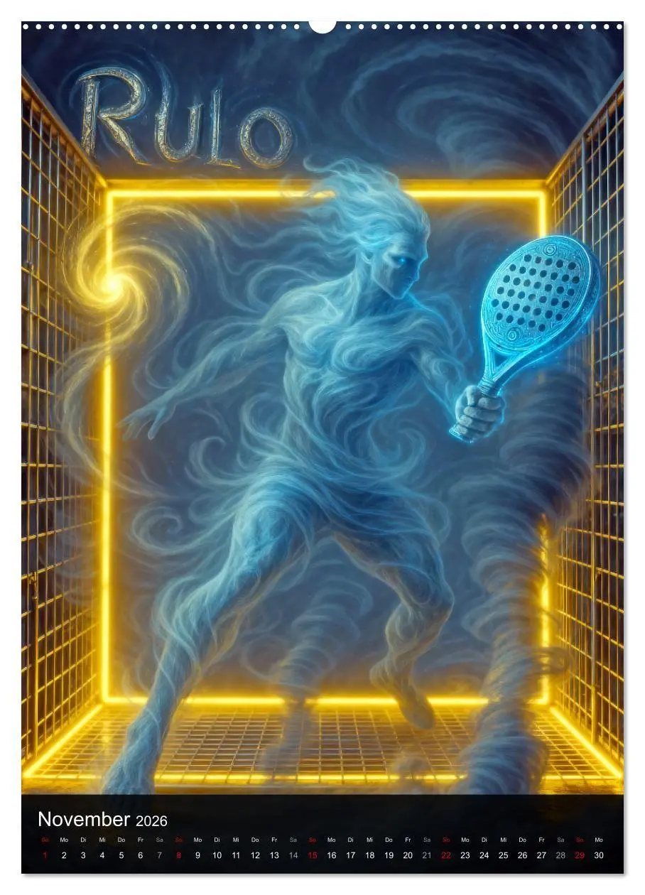 Bild: 9783516741131 | Padel Götter (Wandkalender 2026 DIN A2 hoch), CALVENDO Monatskalender
