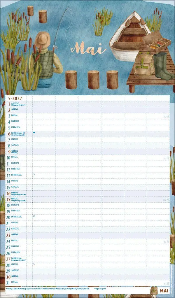 Bild: 9783819301131 | Familienplaner Aquarell 2027 | Verlag Korsch | Kalender | 14 S. | 2027